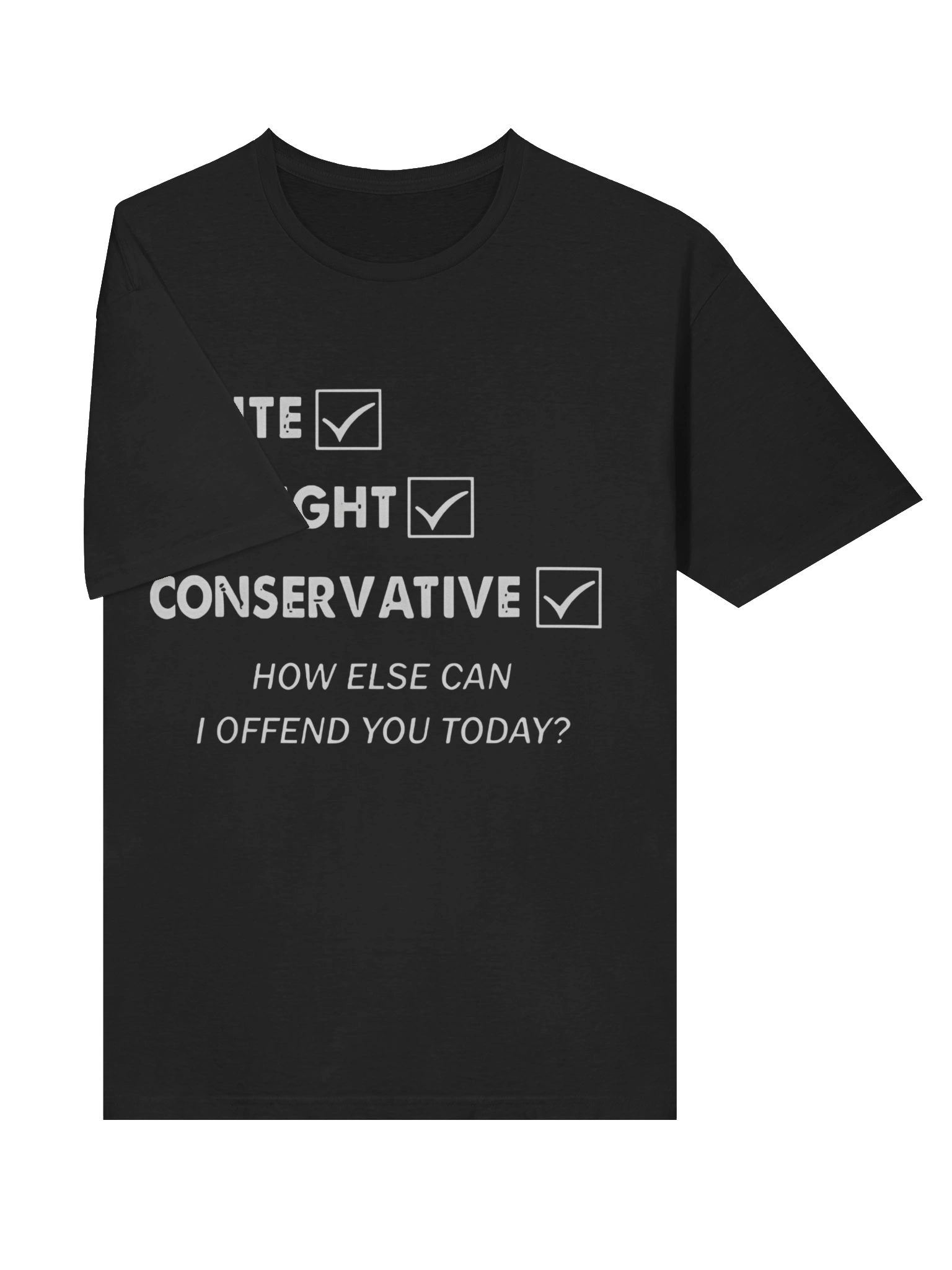 White Straight Conservative T-Shirt product image (3)