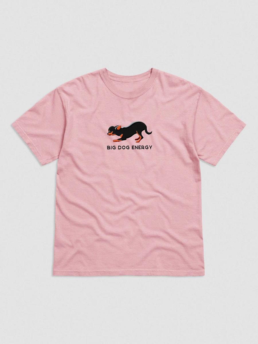 Big Dog Energy T-Shirt(Embroidered) of a Chihuahua(Black & Tan) product image (4)