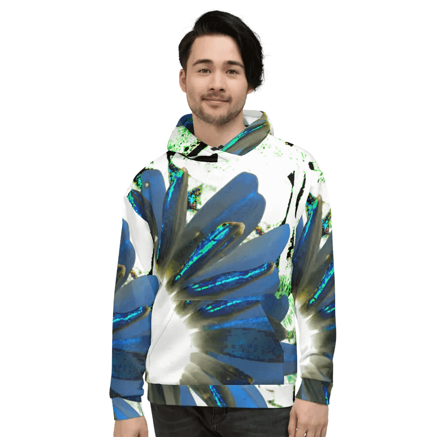 Cool Abstract Daisy Flowers Unisex All Over Print Pull On Hoodie product image (5)