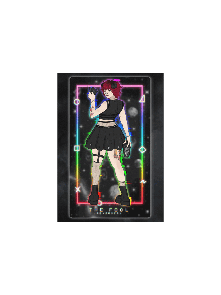 RAENBOU Reversed Fool Tarot Card Poster product image (1)