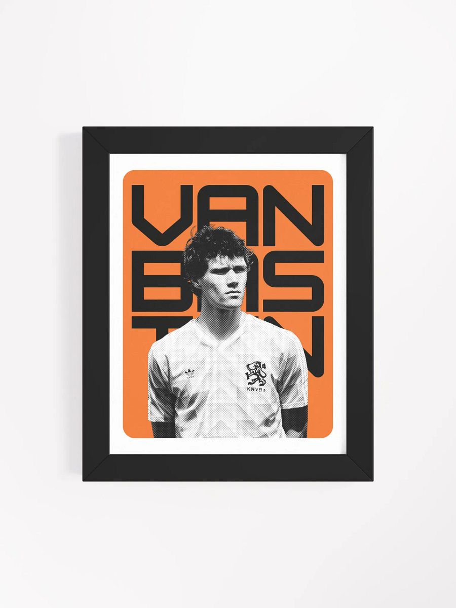 Marco van Basten BW Netherlands Name Art Framed Print product image (2)