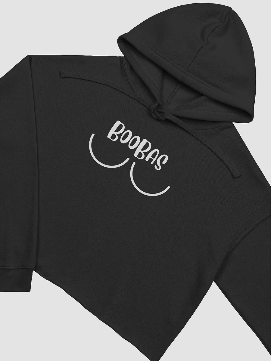 Boobas Crop Hoody White Text product image (2)
