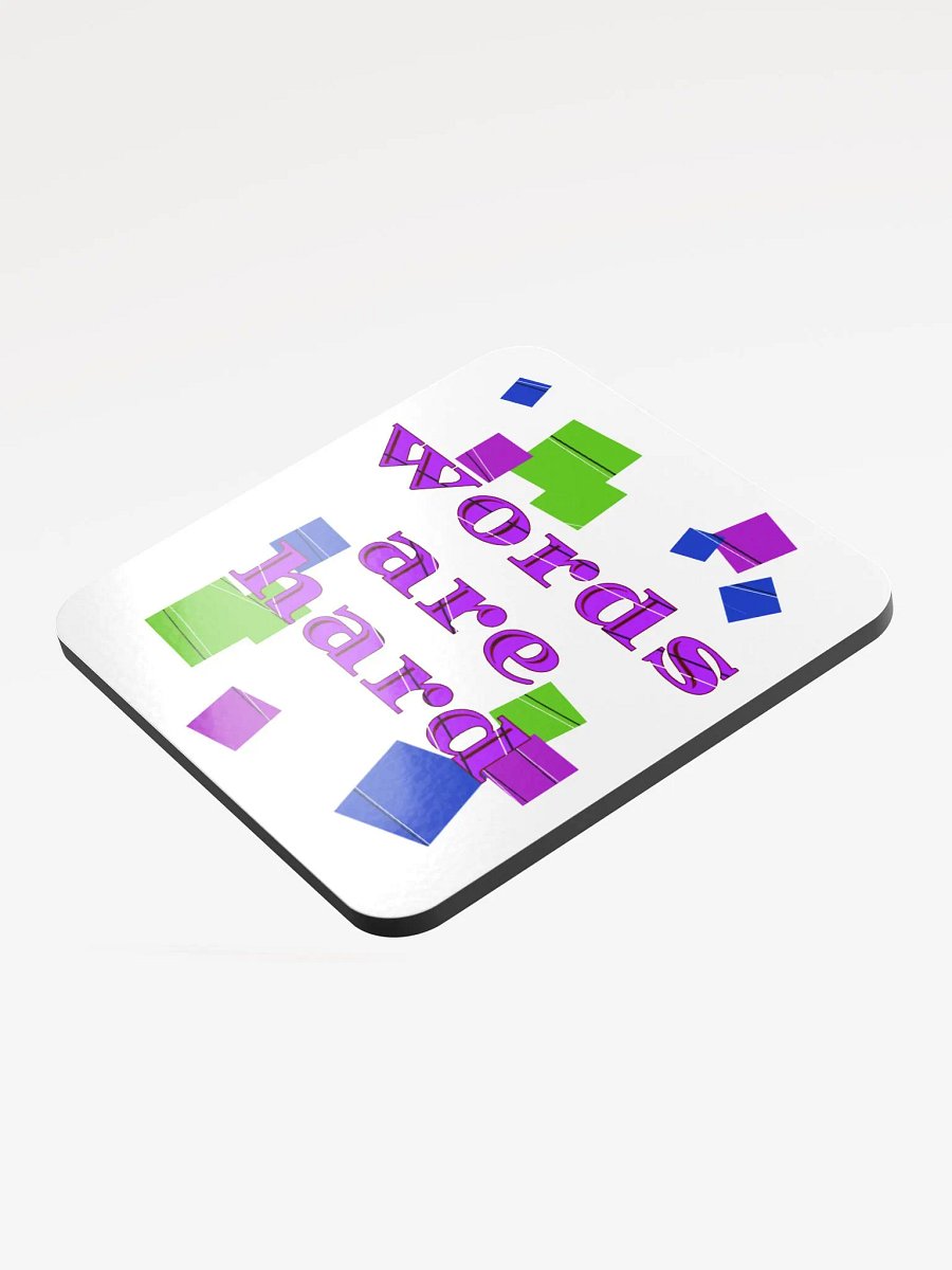 words are hard coaster product image (3)