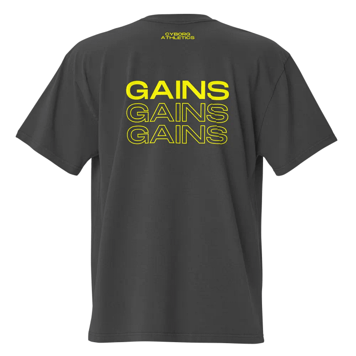 "Gains" Oversized Faded T-Shirt product image (5)