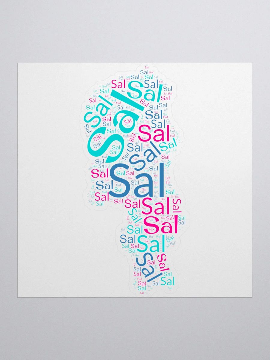 Sal island word cloud Kiss Cut Stickers product image (3)