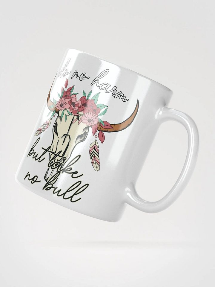 Do No Harm Floral Cow Skull Mug product image (2)