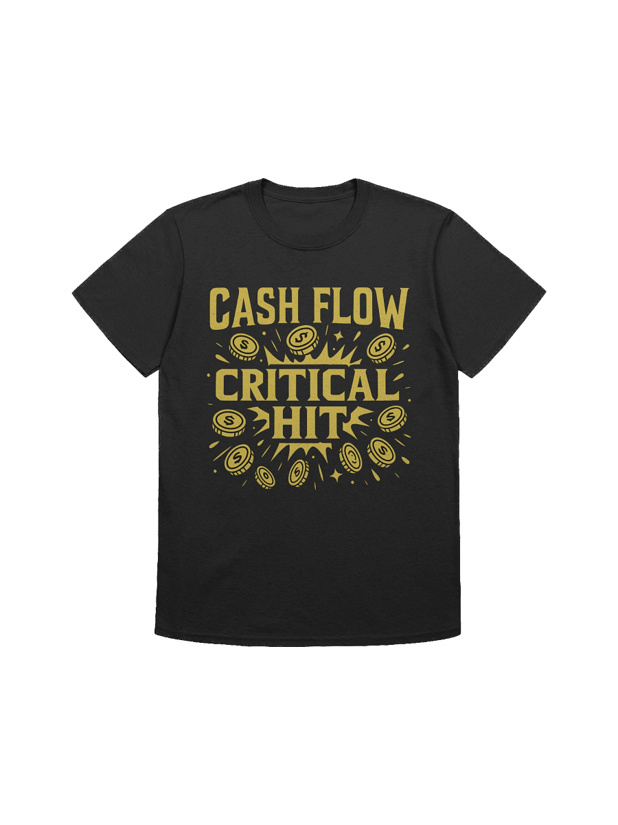 Cash Flow Critical Hit – Funny RPG Gamer Hustle T-Shirt product image (1)