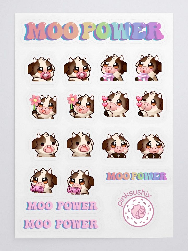 Moo Power Sticker Sheet product image (1)