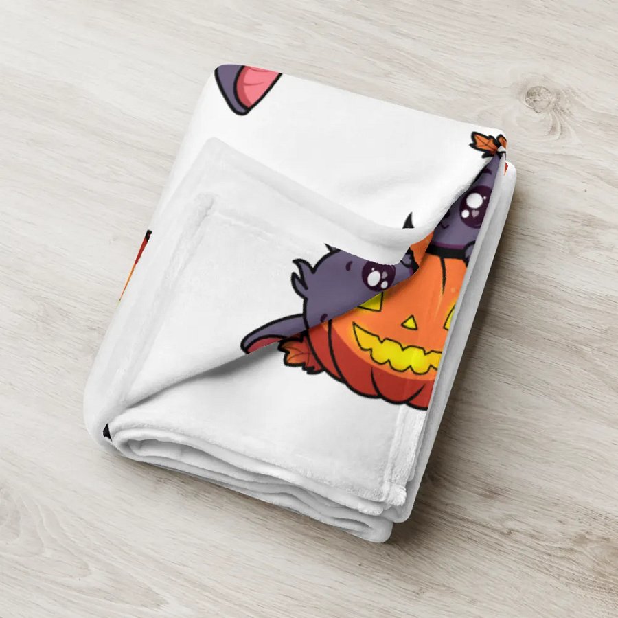 Glowing Halloween Bats Throw Blanket product image (6)