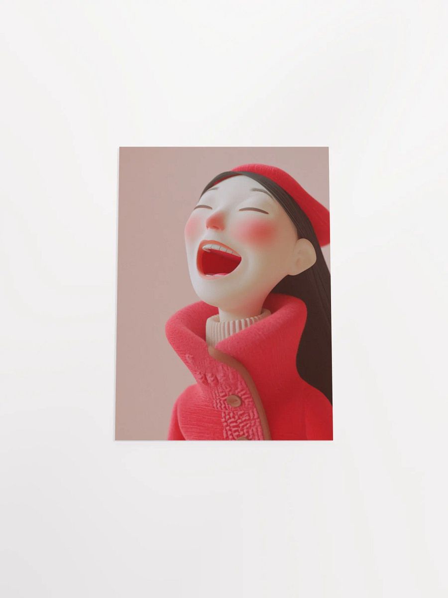 Joyful Laughter Red Beret Poster product image (8)