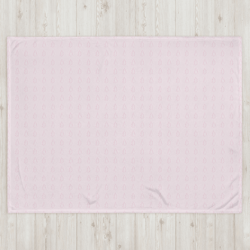 Plush Pink Christmas Tree Throw Blanket product image (4)