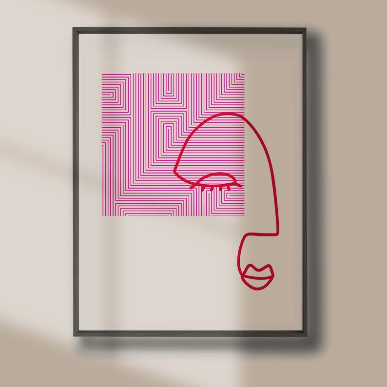 LOVE Pink Preppy Gallery Wall Set of 8 DIGITAL Prints product image (12)