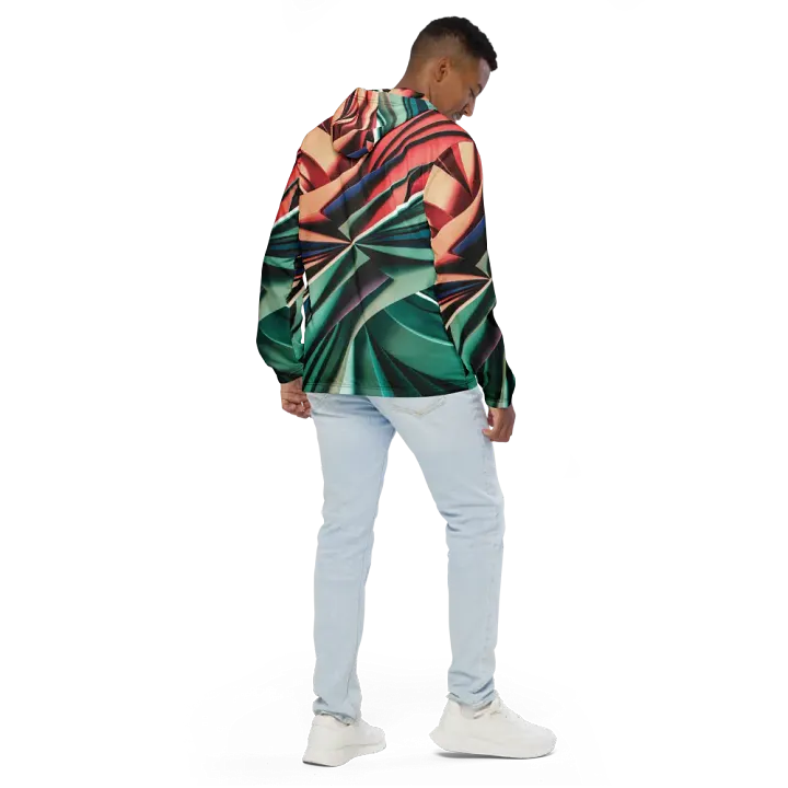 Abstract Geometric Unisex Windbreaker in Vibrant Colors (XS-3XL) product image (2)