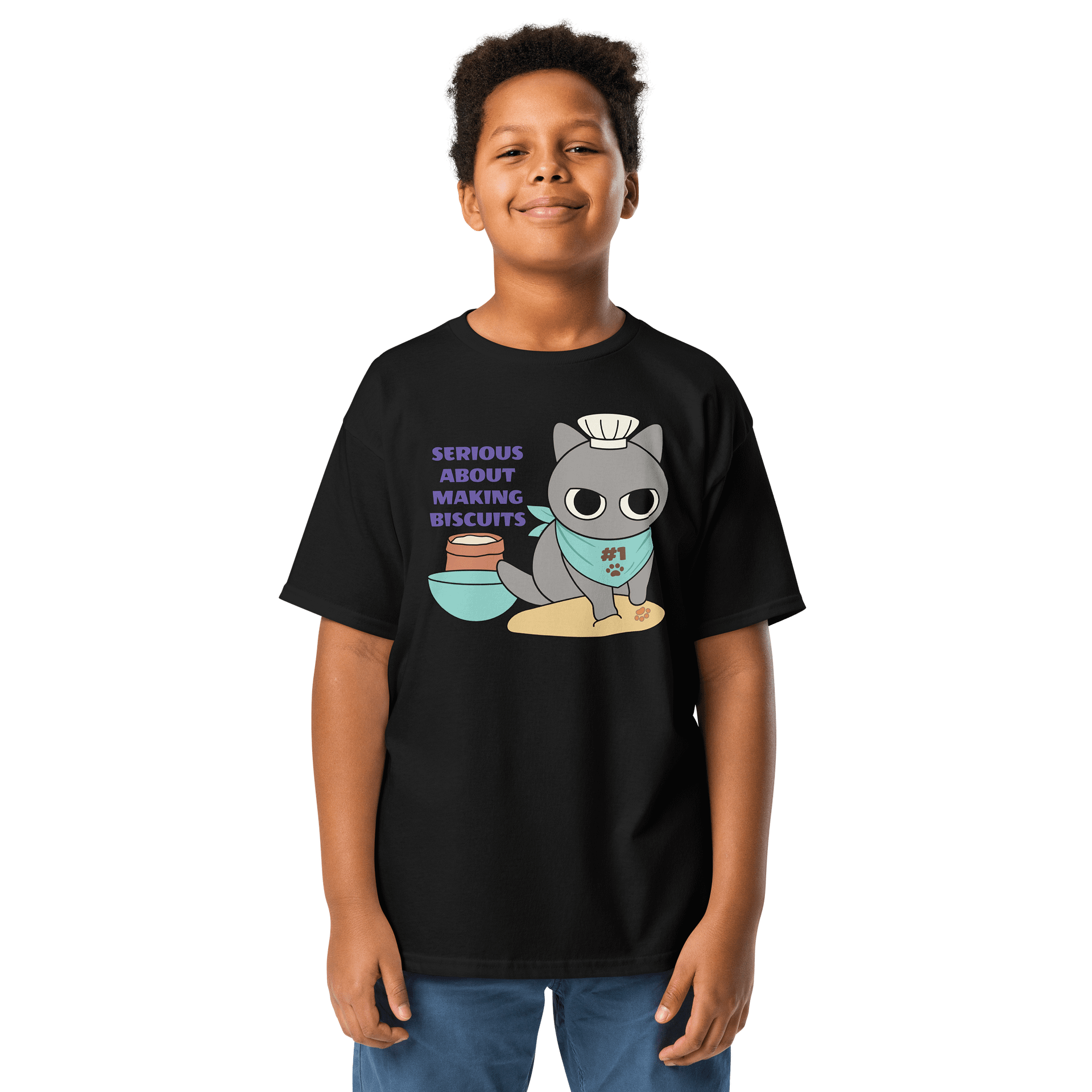 Biscuit Cat - Unisex Youth Heavyweight T-shirt product image (1)
