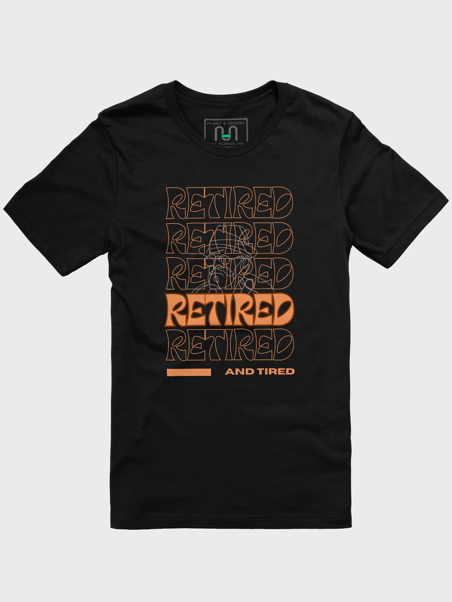 Retired and Tired Unisex Softstyle T-Shirt, Profiled Face product image (1)