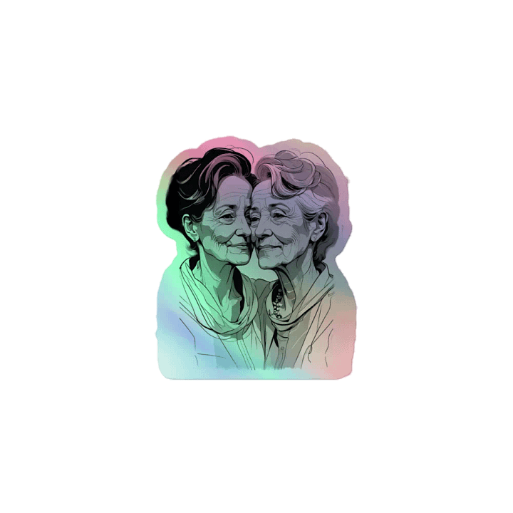 Precious Old Love LGBTQ+ Holo Sticker product image (1)