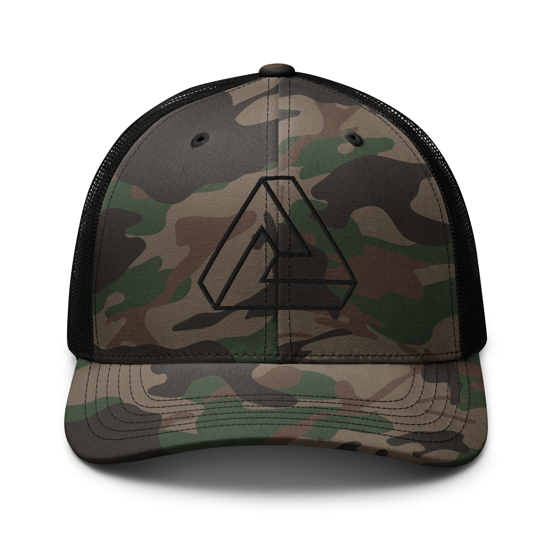 Black Outline Embroidered Invisible Trucker product image (1)