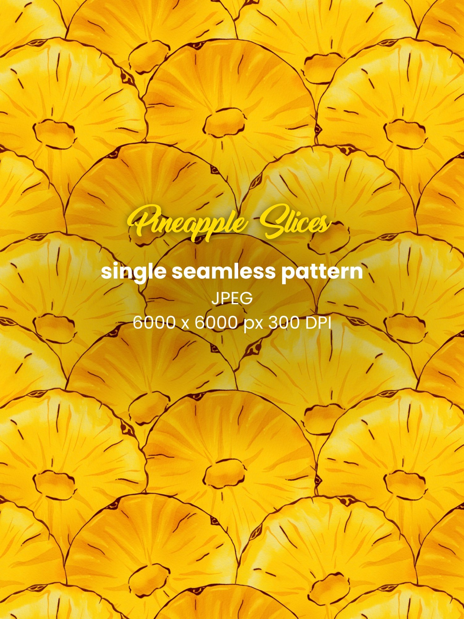 Pineapple Slices Single Seamless Pattern product image (7)