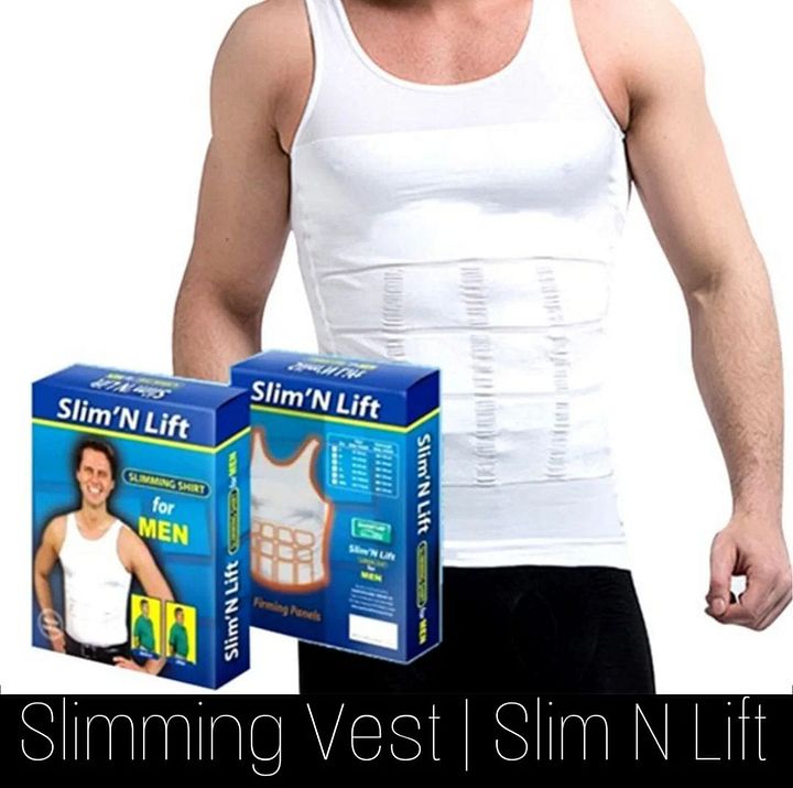 Slim n Lift Body Shaper Vest for Men (Black /White) product image (1)