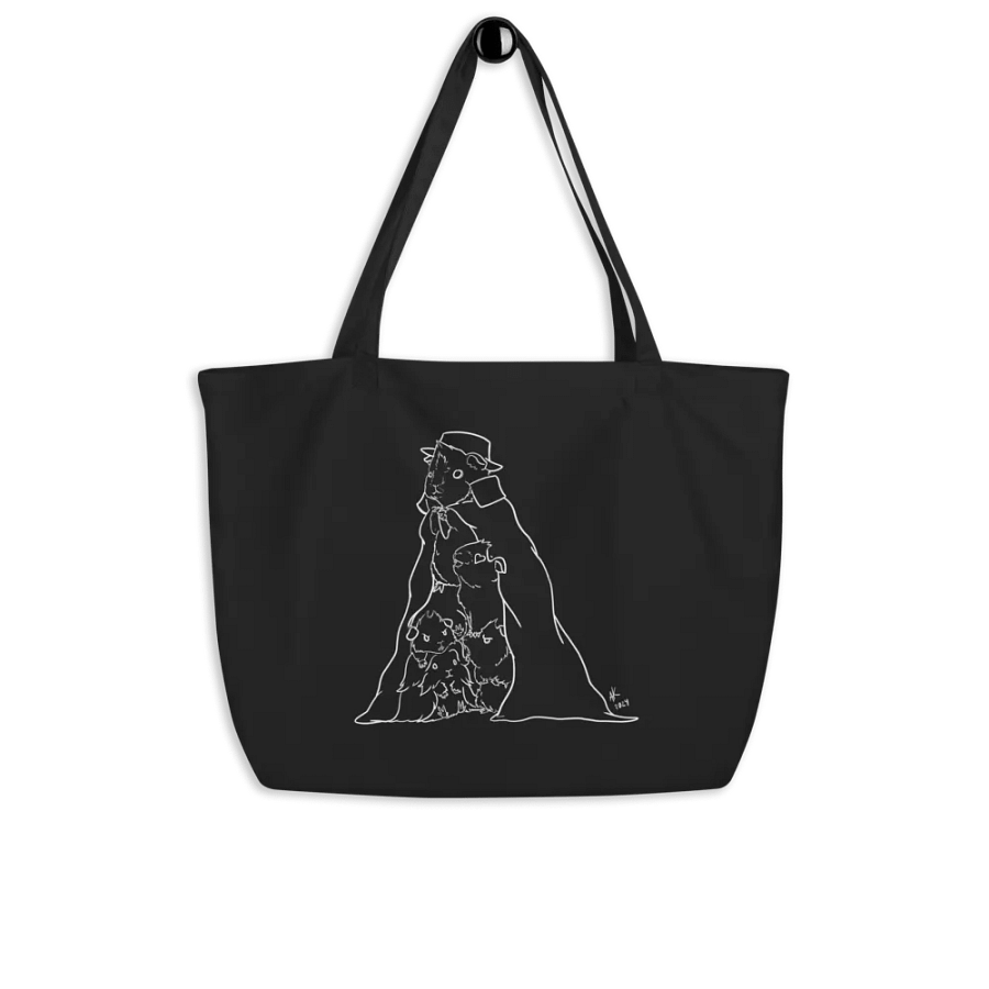Five Guinea Pigs in a Trenchcoat Outline Tote product image (4)