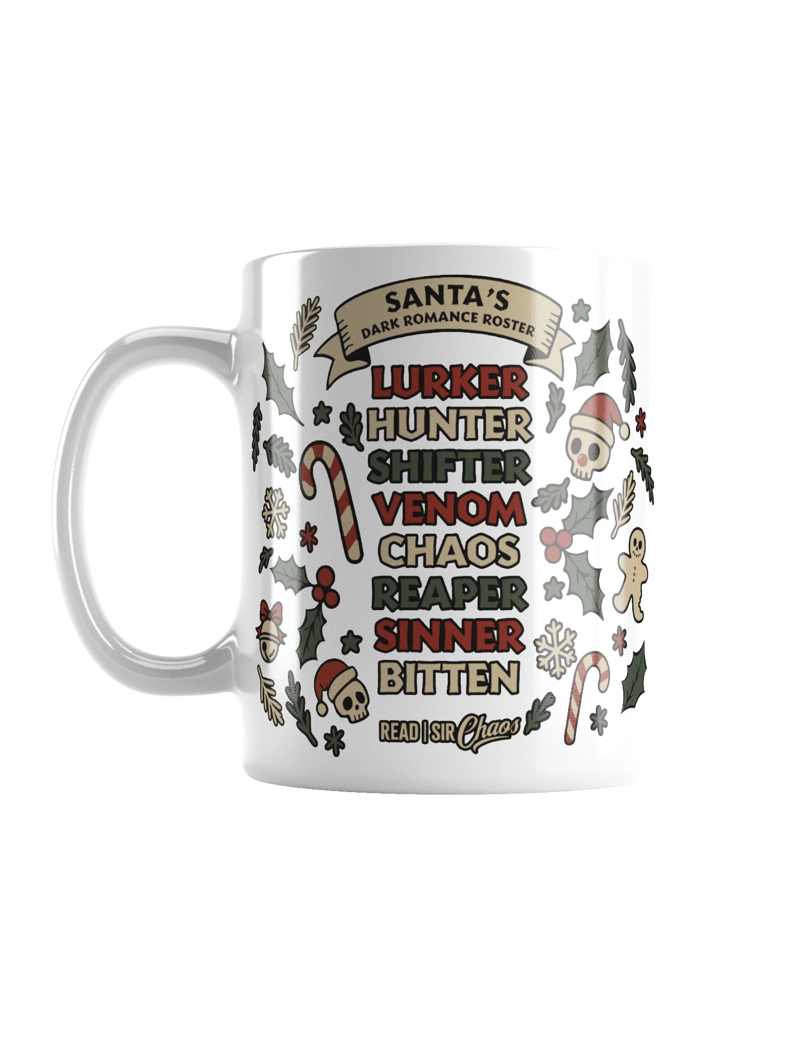 Santa's Dark Romance Roster White Mug product image (3)