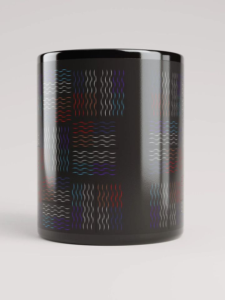 Colorful Squiggley Lines Artistic Design Black Mug product image (1)