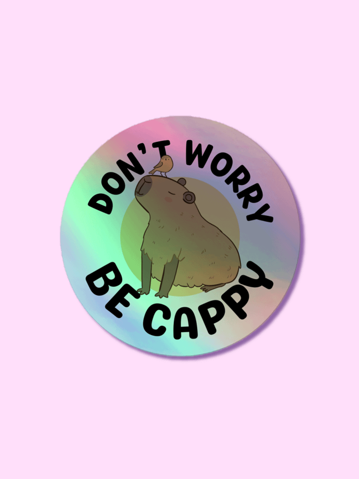 Capybara Holographic Sticker product image (1)