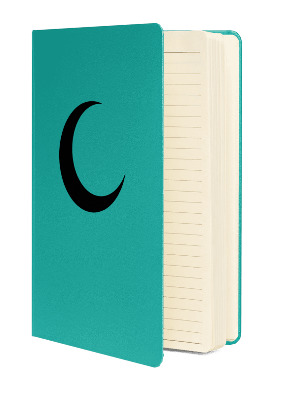 Crescent Moon Notebook – Deep Black Print product image (2)