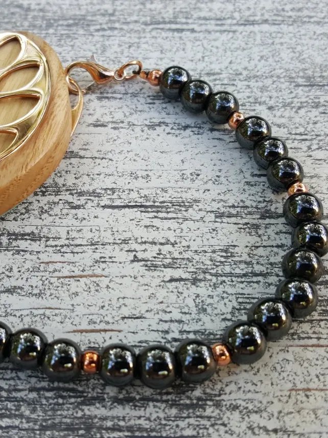 Hematite Bracelet | Handmade Accessory for Bellabeat Leaf Urban & Ivy product image (2)