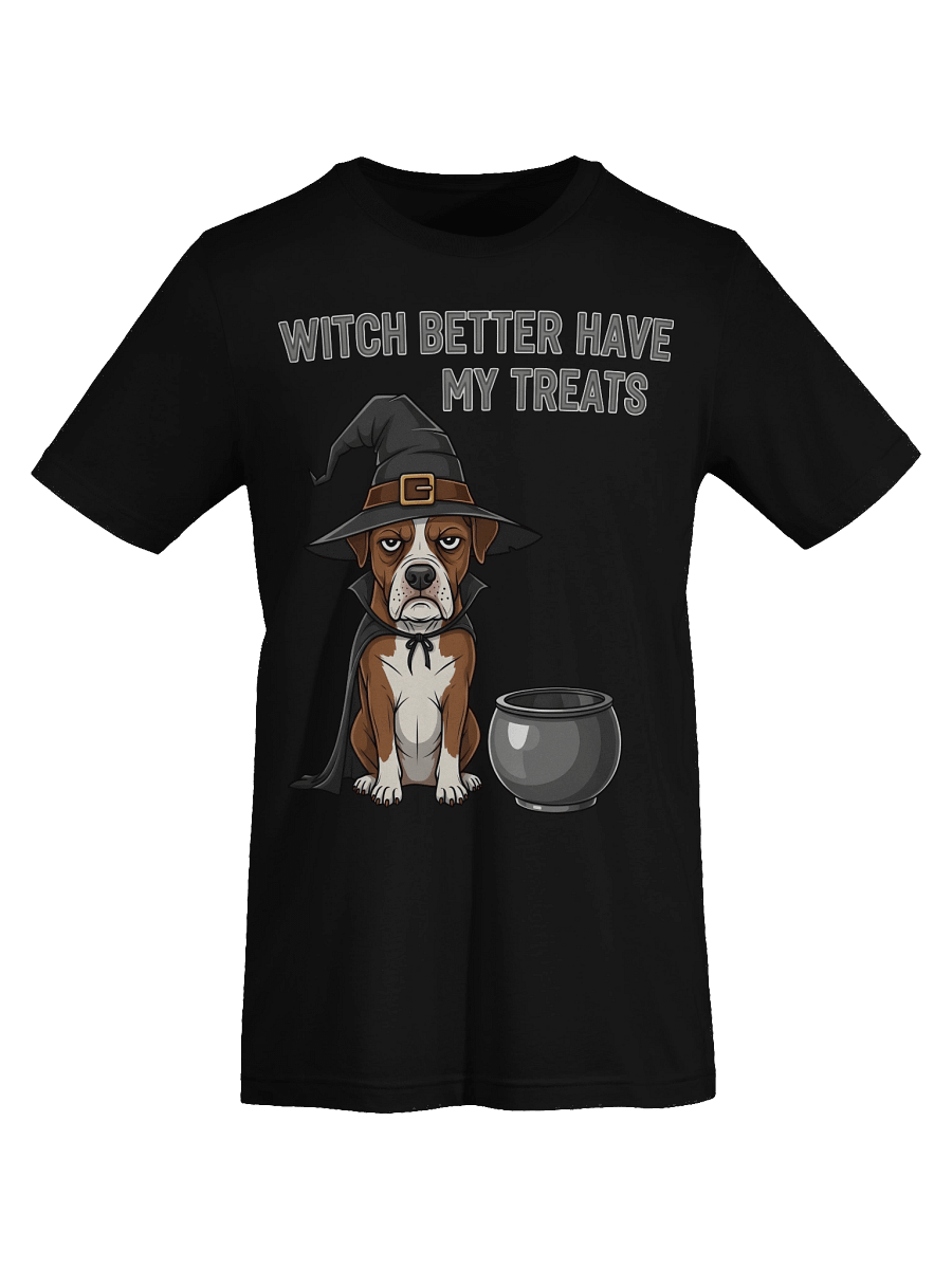 Witchy Treats Cartoon Dog T-Shirt product image (61)