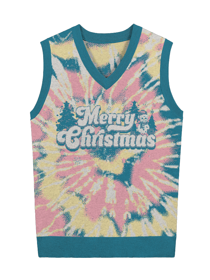 Festive Knitted V-Neck Vest for a Cozy Christmas Celebration product image (3)