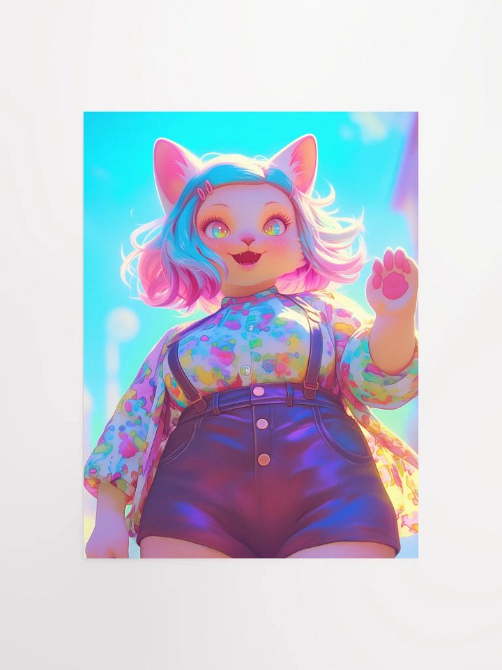 Whimsical Feline Wave Poster product image (1)