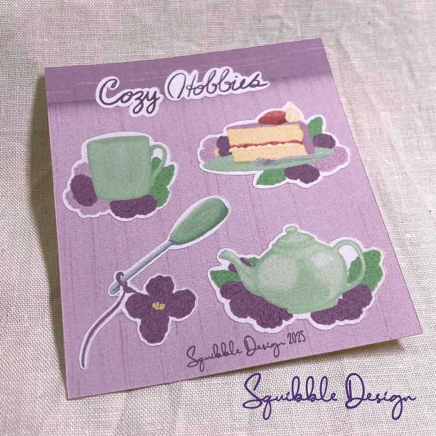 Mini Paper Sticker Sheet - Cozy Hobbies product image (1)