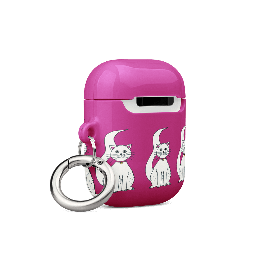 White Cat (art by Dina R.) acrylic painting picture - Case for AirPods product image (4)