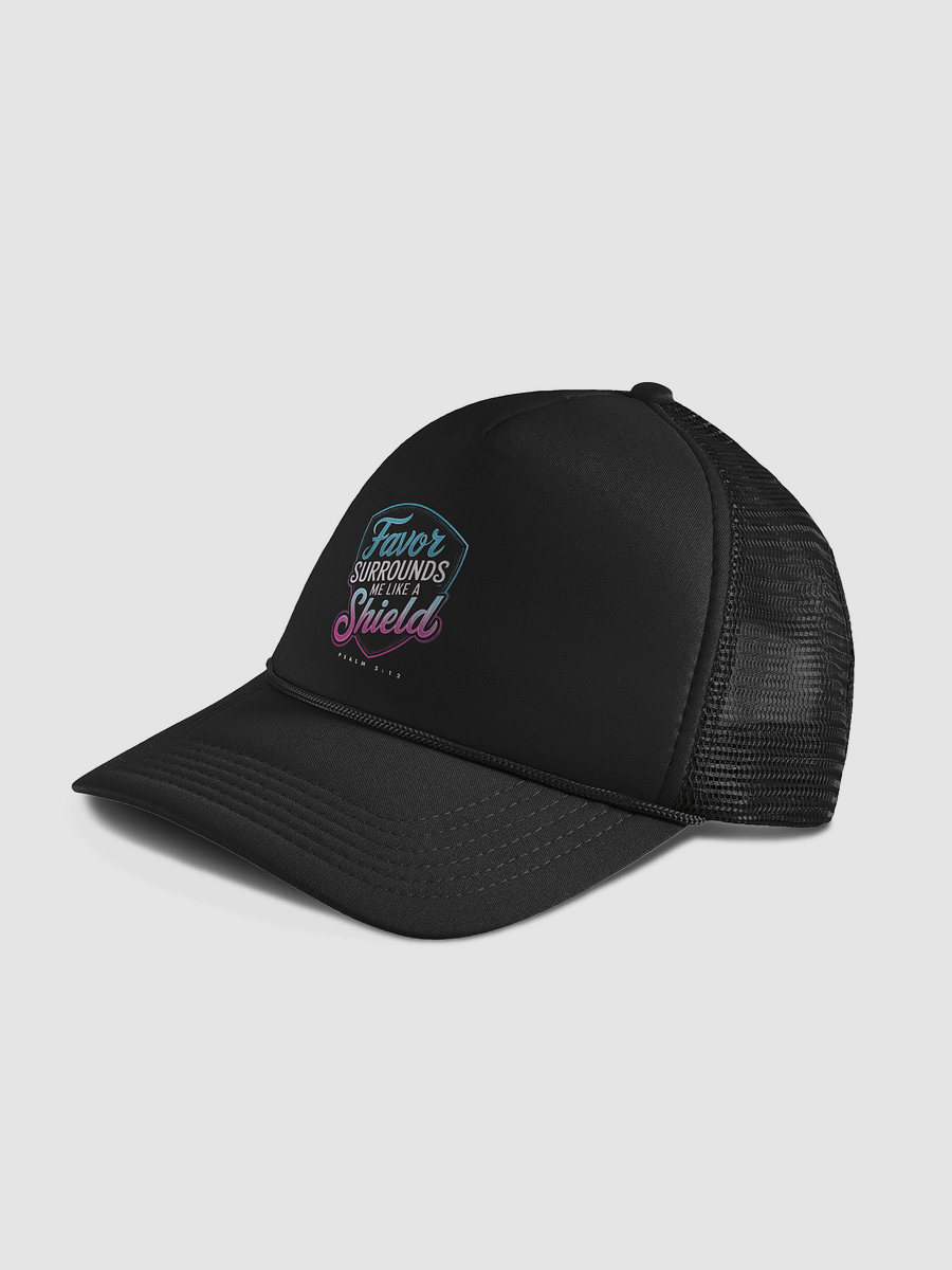Favor surrounds me like a shield Trucker Hat product image (4)