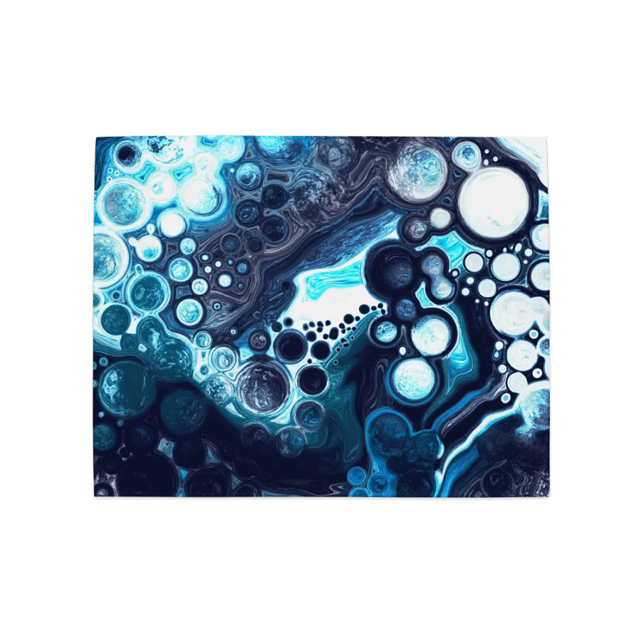 Bubble Blast Blue and White Marble Fluid Art product image (7)