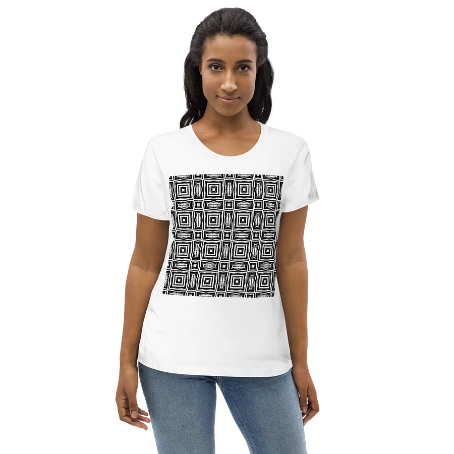 Abstract Monochrome Repeating Pattern Women's T Shirt product image (9)