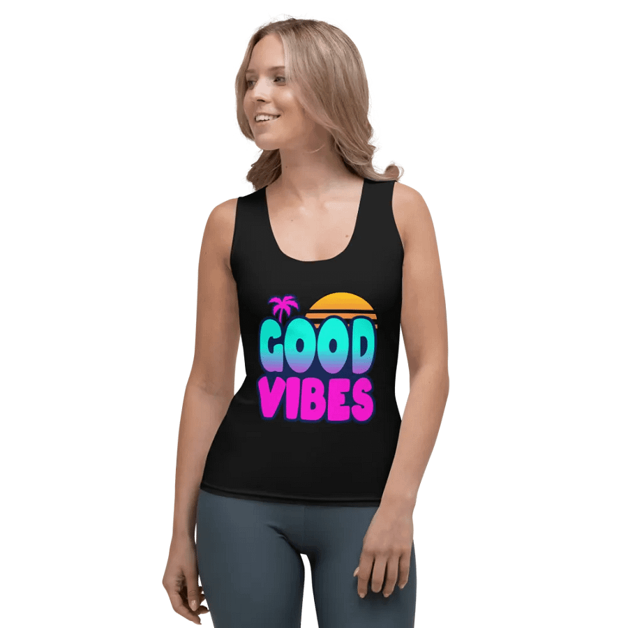 GOOD VIBES WOMEN'S FITTED TANK TOP product image (1)
