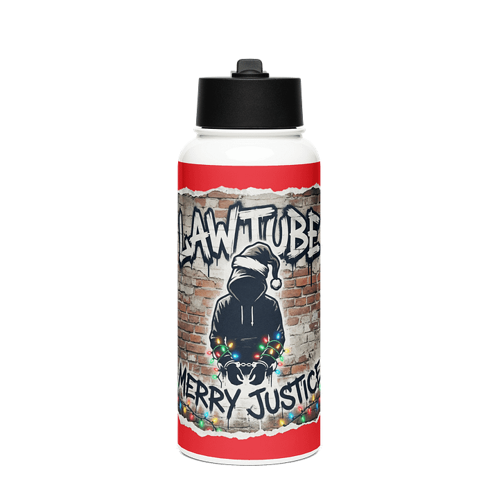 LawTube Merry Justice Stainless Steel Water Bottle with a Straw Lid product image (1)