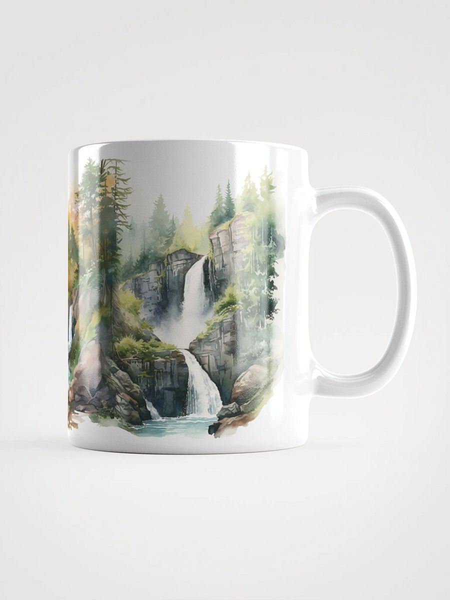 Serene Falls White Glossy Mug product image (1)