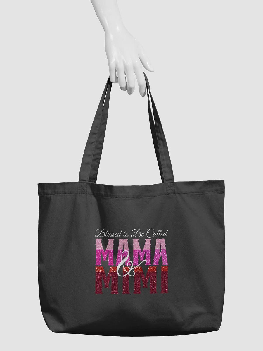 Blessed To Be Called Mama and Mimi, Mothers Eco Tote Bag - Black product image (3)