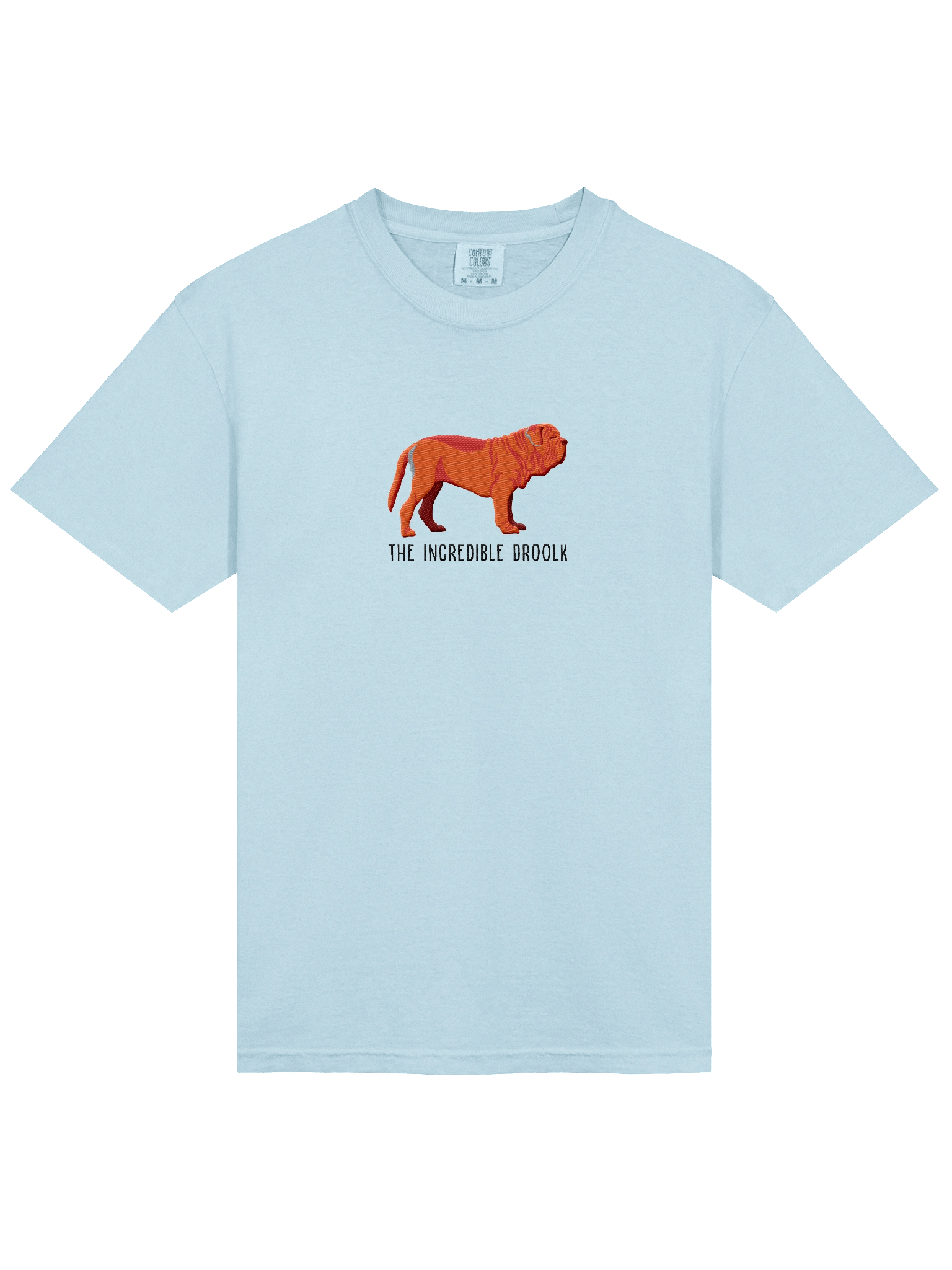 The Incredible Droolk T-Shirt(Embroidered) of a Neapolitan Mastiff(Red) product image (53)