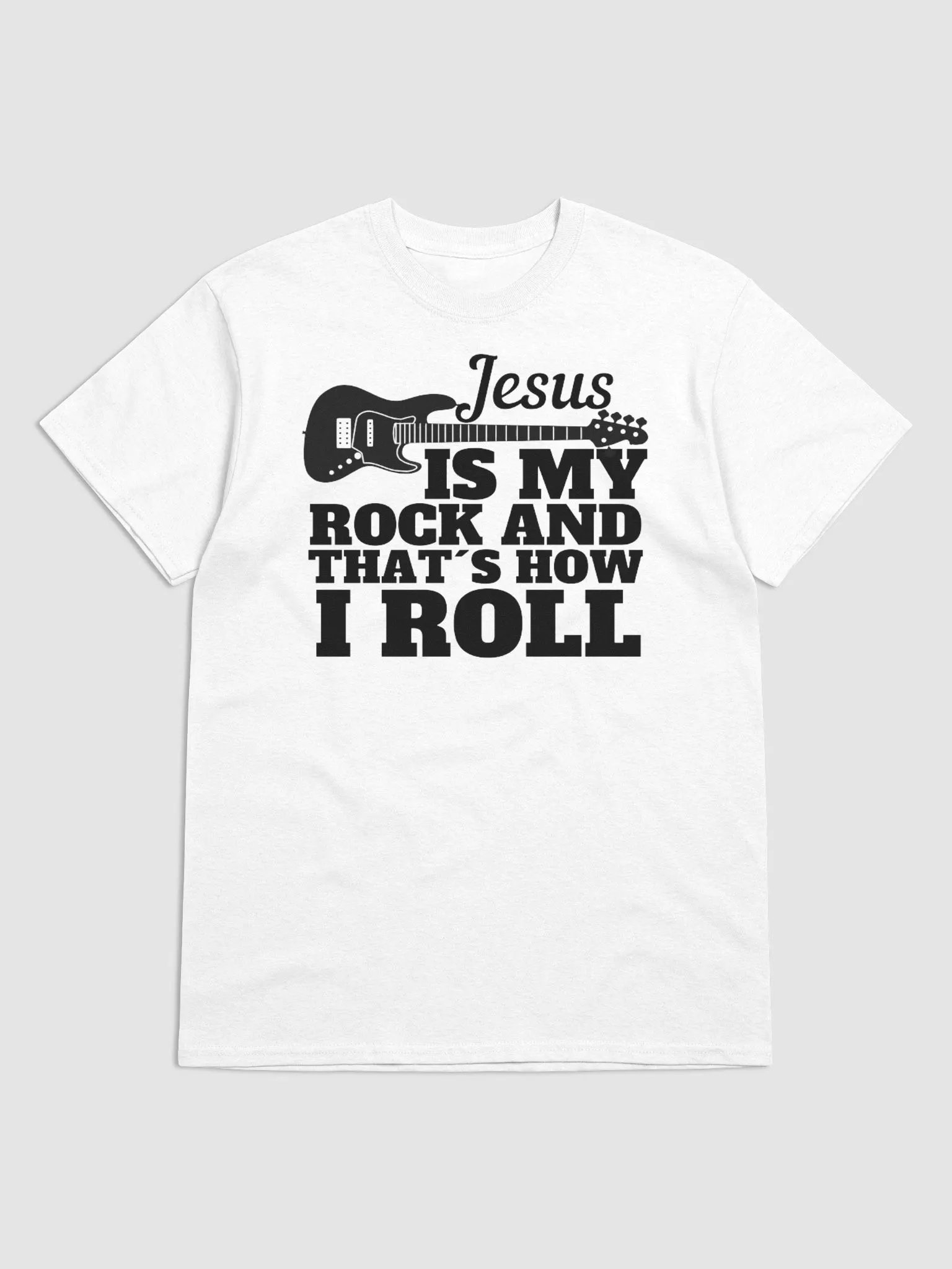 JESUS IS MY ROCK AND THIS IS HOW I ROLL T-SHIRT product image (1)