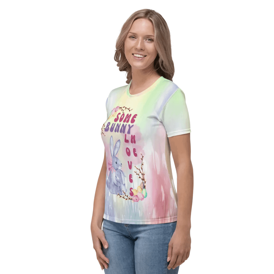 Easter Some Bunny Loves Me All Over Print T-shirt product image (3)