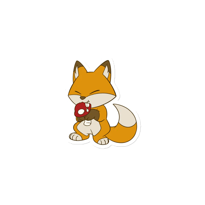 Fox Noming Mushroom Magnet product image (2)