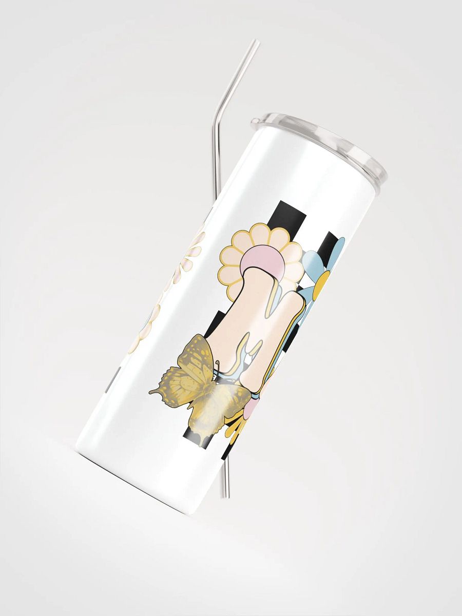'Floral & Checkered Mama' Stainless Steel Tumbler product image (4)