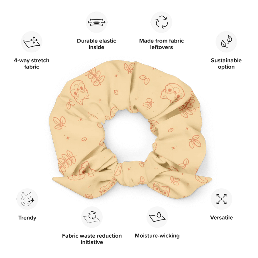 Orange recycled scrunchie | Woodland frens product image (12)