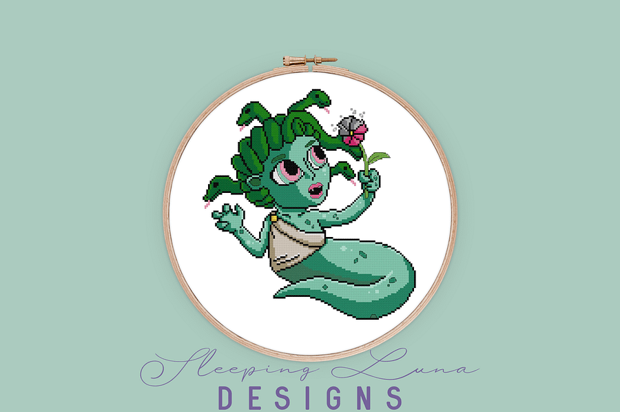 Baby Medusa - Cross Stitch Pattern product image (2)