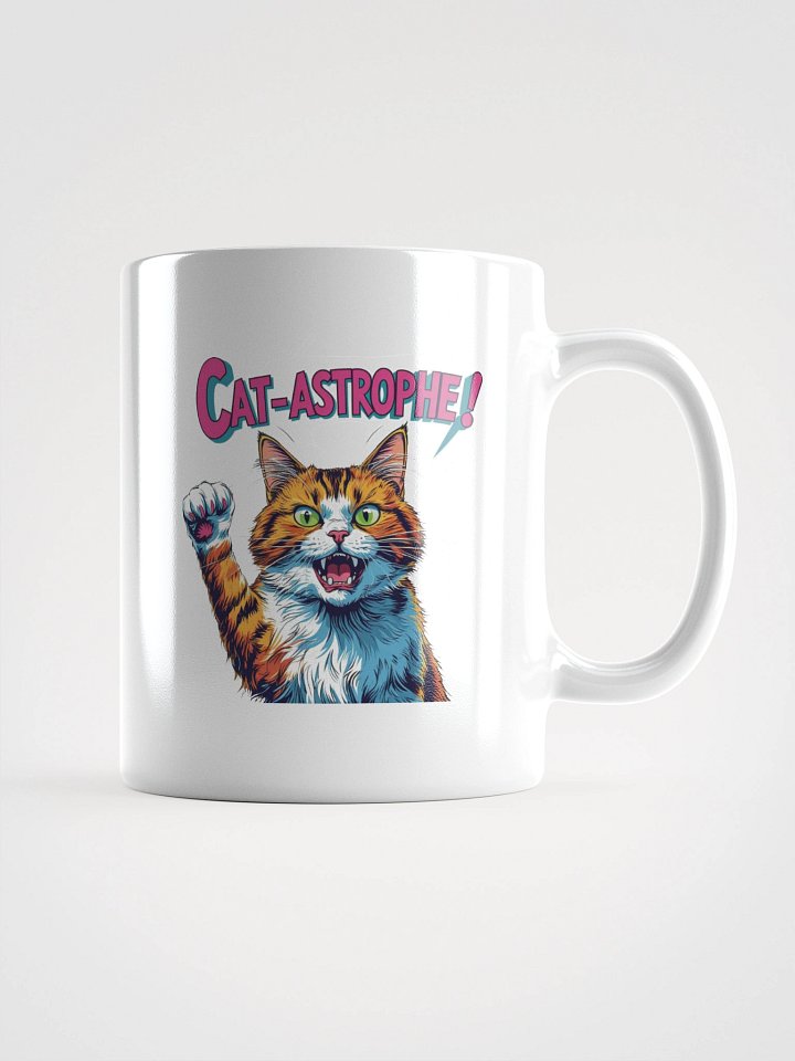 'Cat-astrophe!' Funny Cat Mug | Retro Comic & Punny Gift for Cat Lovers product image (1)