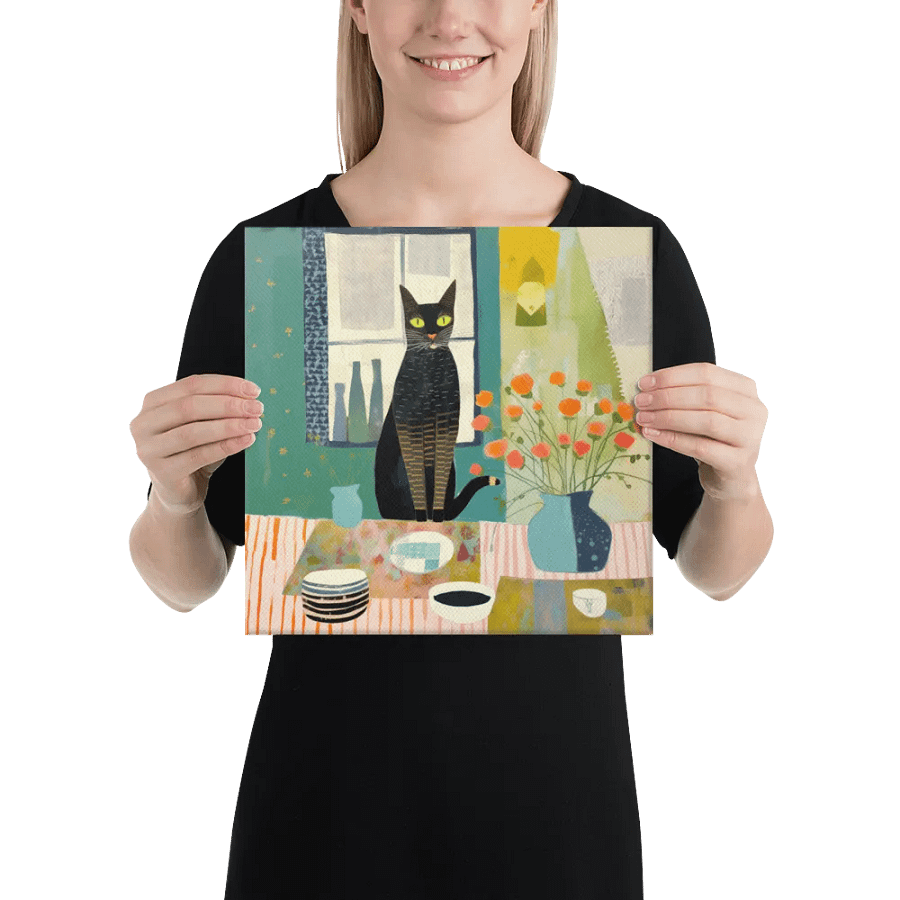 Art2401-35 Eclectic Cat Still Life - Canvas Print - sm product image (2)